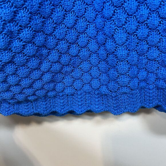 Eliza J Cobalt Blue Crochet Midi Dress Size L NWT $148 spring summer trendy - Picture 6 of 6